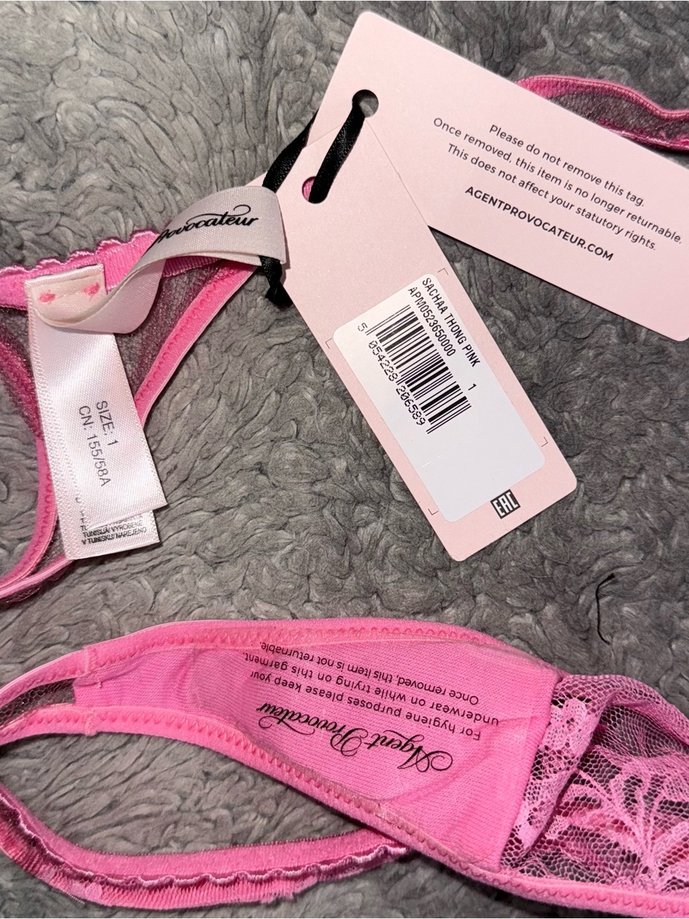 AGENT PROVOCATEUR SACHAA THONG IN PINK - Picture 3 of 8